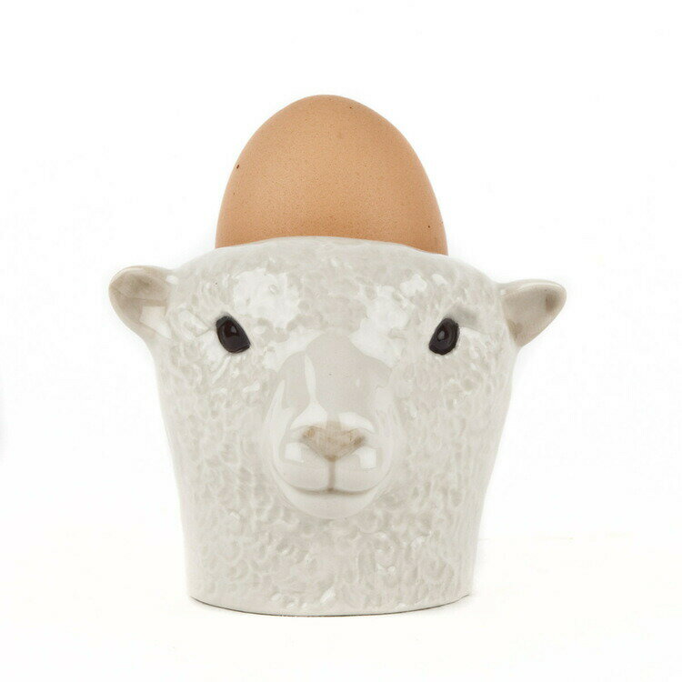 Southdown Face Egg Cup ひつじ ヒツジ エッグスタンド エッグカップ 卵 たまご 雑貨 インテリア 食卓 おしゃれ おもしろ 置物 海外 北欧 陶器 プレゼント ギフト 誕生日 記念日 イギリス Quail Ceramics クエイルセラミックス