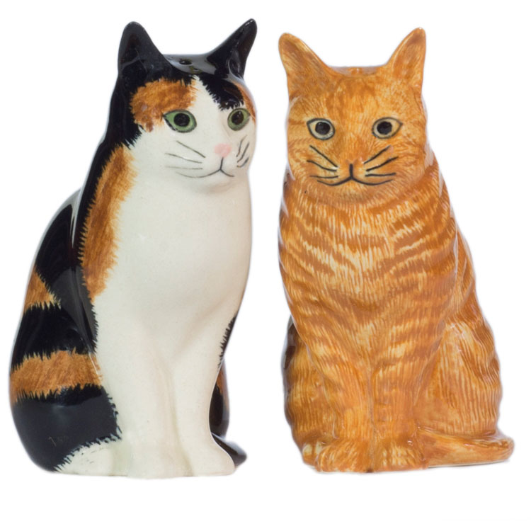 SPRiNG 2022 4月号掲載アイテム 猫 塩コショウ入れ セット 雑貨 グッズ 調味料 かわいい おしゃれ おもしろ ネコ 猫雑貨 キッチン 海外 陶器 プレゼント 誕生日 記念日 引っ越し祝い クエイル QuailCeramicsのサムネイル