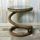 【LINE700円オフ】Table rope w glassplate ガラステーブル ドイツ・Seaclub シークラブ マリン マリンテイスト テーブルマリン風