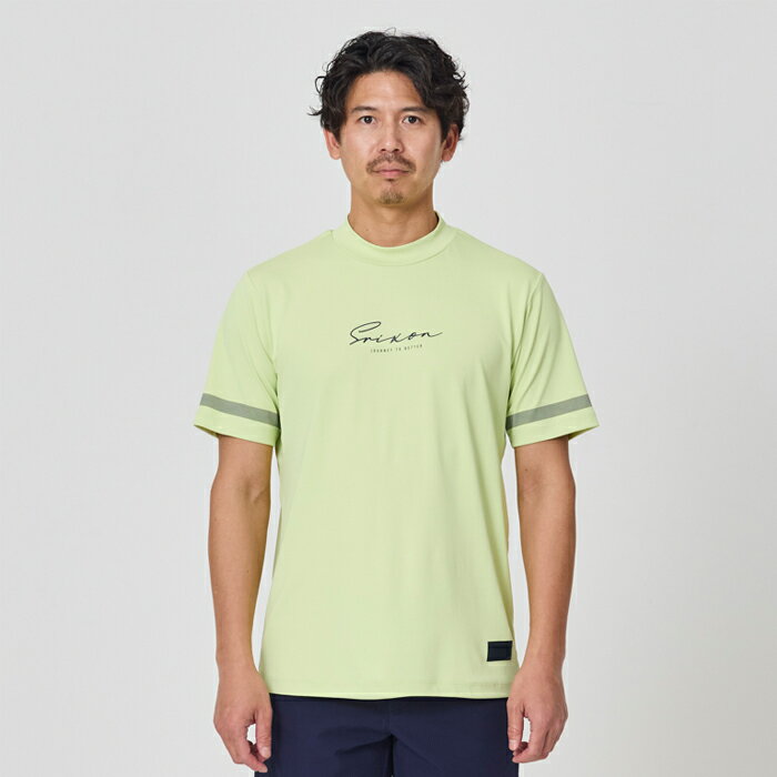 【スペシャルプライス】【Adaptive style】スリクソン クーリング ワーディングプリント半袖モックネックシャツ 2025年SSモデル