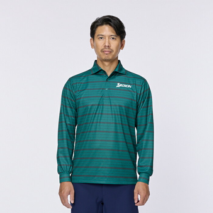 【11/20〜11/27 エントリーでさらにポイントプラス4倍】【M.collection】スリクソン 松山選手レプリカ マイクロボーダープリント長袖シャツ 2025FW年モデル