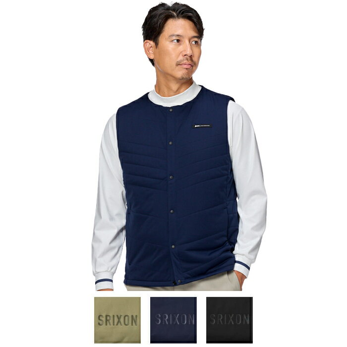 【11/20〜11/27 Wキャンペーン開催中 各エントリーでポイント最大9倍】【The SRIXON】スリクソン 撥水 ストレッチウインド釦ベスト 2025年FWモデル
