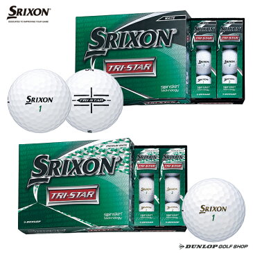 【ダンロップ】ゴルフボール　SRIXON（スリクソン）TRI−STAR3　1ダース（12個入り）ホワイト/プレミアムホワイト【オウンネーム】【2020年新製品】