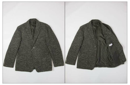 PAGELO /パジェロ 秋冬商品入荷 85-4104-07C-29 ブラウン◆60%OFF◆テーラードジャケット シングル リング糸 ネップヤーン ノーパット アンコン ゆったりライン オンオフ兼用 ミックスカラー ラスト1点!!LLサイズ