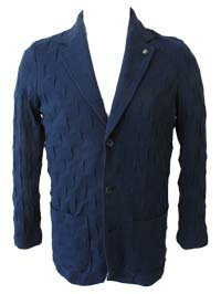 Alcott hill ANGELO / アルコットヒル 春夏商品 31-4105-10T-49 ネイビー◆40%OFF◆ ジャガードTジャケット カジュアルジャケット 綿 ストレッチ 大人の休日着 春夏の羽織/ラスト1点!!48サイズ
