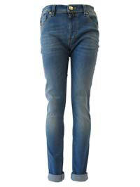 tramarossa トラマロッサ 414-83071004-510 ブルー ◆30%OFF◆ Leonardo テーパード スリムフィット ストレッチデニムパンツ インディゴ染 ウォッシュド イタリー製/32サイズ