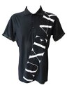 【LUXEAKMPLUS/リュクスエイケイエムプラス】春夏モデル LAH-24008-black ブラック 春夏早割◆30%OFF◆ ロゴデザイン 半袖 ポロシャツ 接触冷感 UVカット 吸水速乾 ゴルフウェア/L XLサイズ(4)