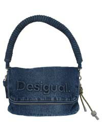 【Desigual/デシグアル】2025SS新作 25SAXD235053U ブルー デニム ショルダーバッグ ショルダーストラップ付 マグネット式留め具 レディ―ス