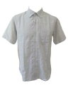 McGREGOR / マックレガー 春夏商品 111164102-32 ナチュラル 40%OFF ジャガード ストライプ シャツ 半袖 胸ポケット 綿麻 クールビズ ビジカジ 父の日/Mサイズ
