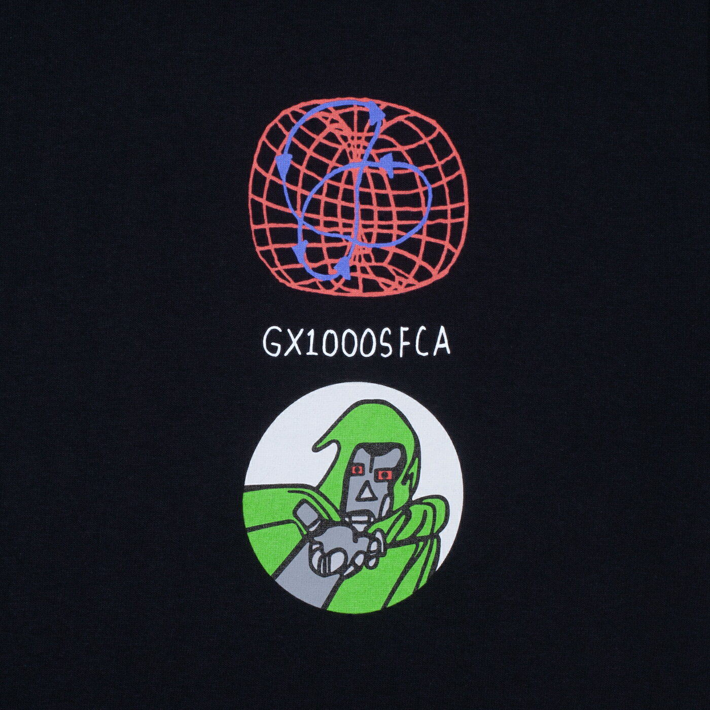 GX1000 "DOOM TEE" - BLACKMFドゥーム SF ジーエックス Tシャツ