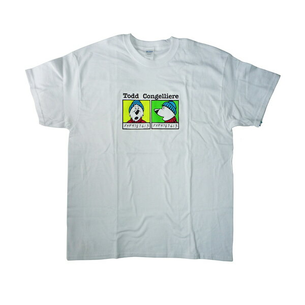 DEAR SKATING "TODD CONGELLIERE BEAR MUGSHOT TEE" - WHITE