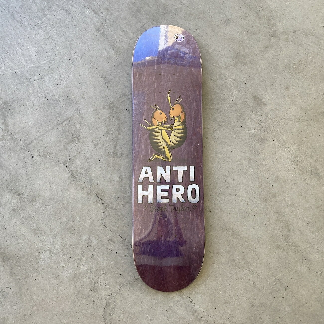 ANTI HERO " GRANT TAYLOR FOR LOVERS ONLY PT.2 " - 8.12inch アンチヒーロー デッキ アンタイヒーロー グラントテイラー