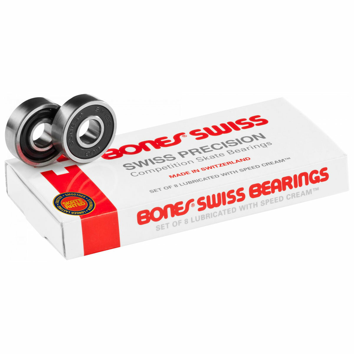 BONES BEARINGS [ボーンズ ベアリング] スケートボード専用にゼロから考えられ、独自の仕様に沿って製造されたBONES BEARING。 SKATEBOARD BEARINGS考案者のジョージ・パウエルが、開発してます。 スケート用ベアリングに工業規格はあてはまらないという考えの下、ABEC表示はされていません。BONES BEARINGS [ボーンズ ベアリング] スケートボード専用にゼロから考えられ、独自の仕様に沿って製造されたBONES BEARING。 SKATEBOARD BEARINGS考案者のジョージ・パウエルが、開発してます。 スケート用ベアリングに工業規格はあてはまらないという考えの下、ABEC表示はされていません。