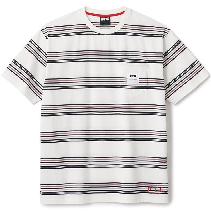 【FTC】 FTC "POCKET STRIPE TEE" - WHITE All cotton. Original jacquard stripe. Printed label on pocket. Embroidery on bottom left. 肉厚でハリのある度詰めコットンで編み立てたオリジナルストライプを使用したポケットTシャツ。 ポケットにブランドネーム。左裾に刺繍。 【SIZE CHART】 M【着丈約71.5cm 身幅約56.0cm 肩幅約53.0cm 袖丈約23.0cm】 L【着丈約74.5cm 身幅約59.0cm 肩幅約54.0cm 袖丈約24.0cm】 XL【着丈約77.5cm 身幅約62.0cm 肩幅約56.0cm 袖丈約25.0cm】 All cotton. ※サイズ寸法・素材などにより個体差があります。 ※若干の誤差がありますので、予めご了承下さい。 ＜商品の色味、柄に関して＞ ・商品の撮影画像は光の加減で実際の商品より、 　明るく見える場合がございます。 ・お客様の端末モニターの環境により実際のカラーと 　多少の違いが出る場合がありますので 　あらかじめご了承ください。 ＜商品仕様について＞ ・商品仕様について、別カラーで記載してる場合がございます。 JAPAN AUTHORIZED DEALER【FTC】 FTC "POCKET STRIPE TEE" - WHITE