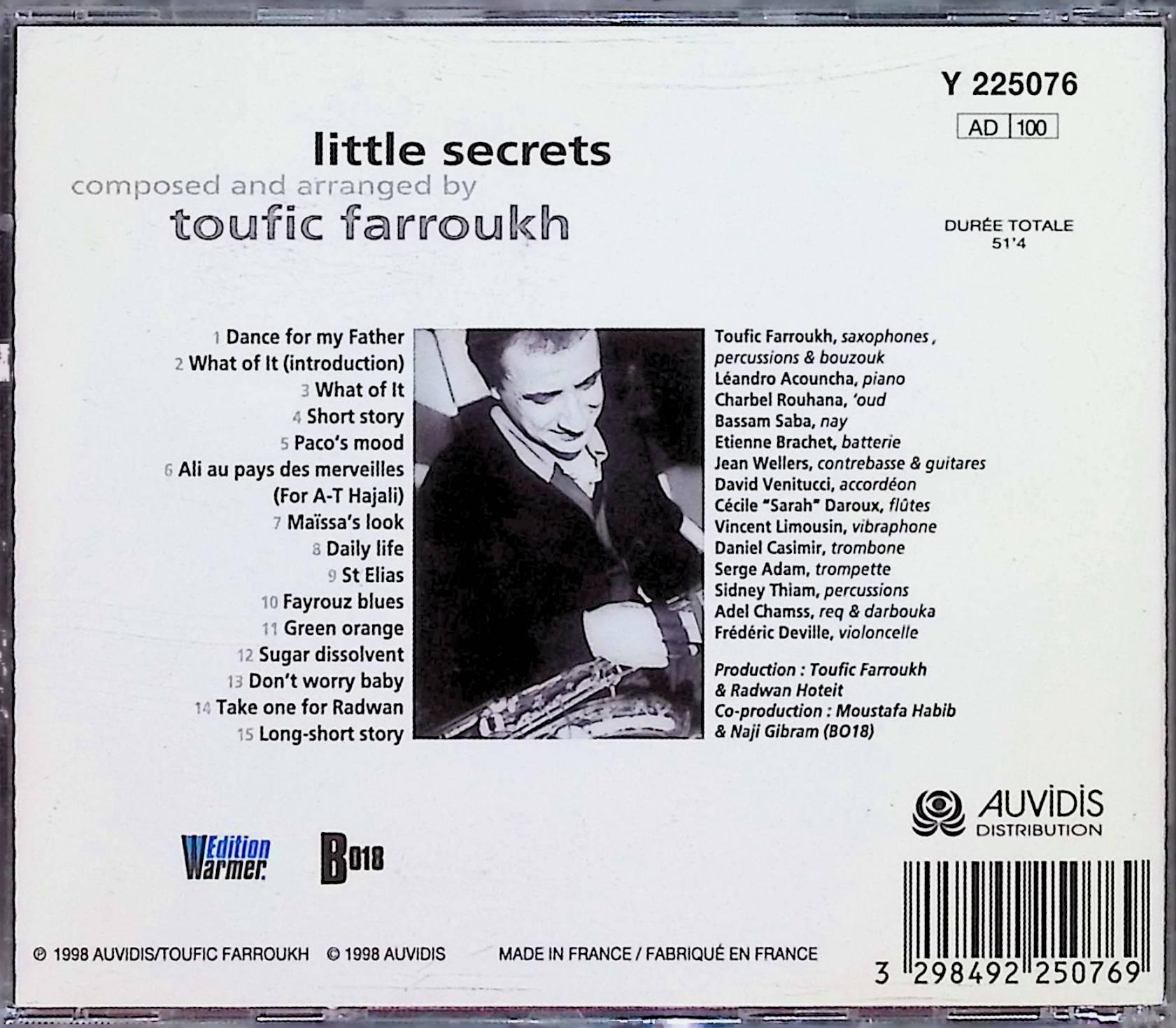 【中古】 (CD) Little Secrets / Farroukh, Toufic　（送料無料）
