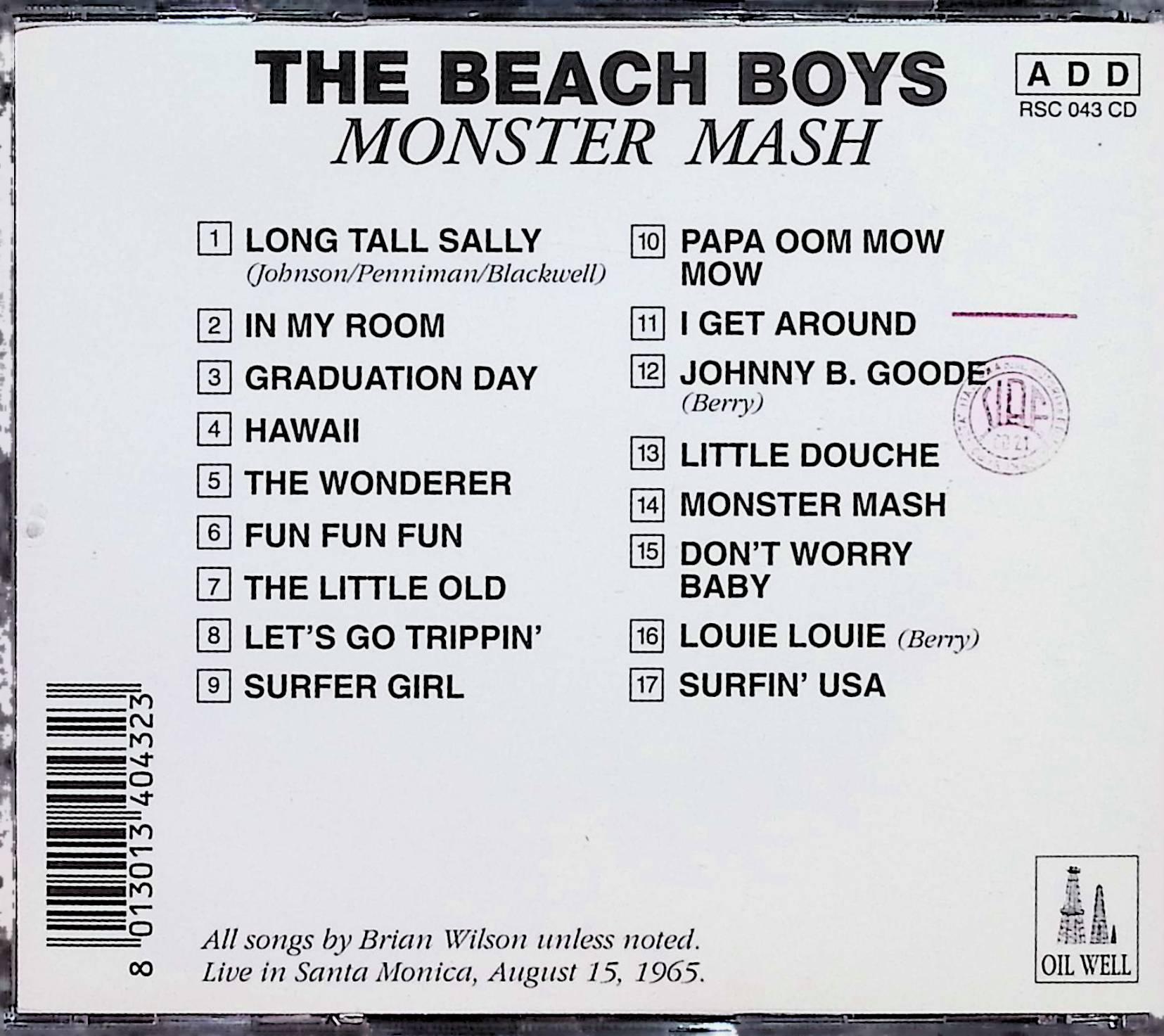 【中古】 (CD) MONSTER MASH / THE BEACH BOYS　（送料無料）