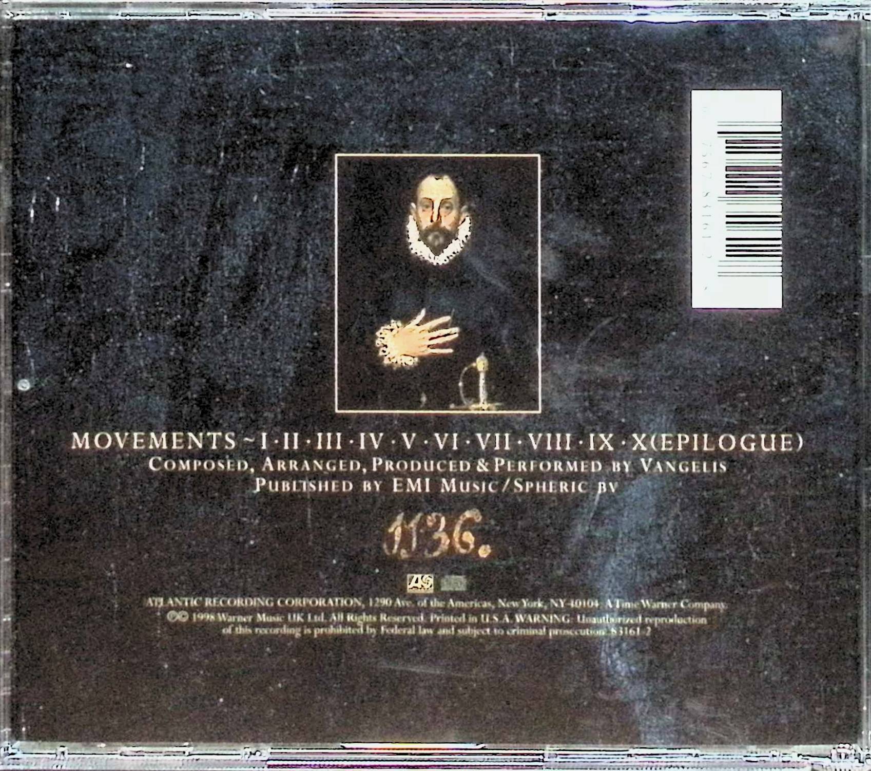 【中古】 (CD) El Greco / バンゲリス　（送料無料）