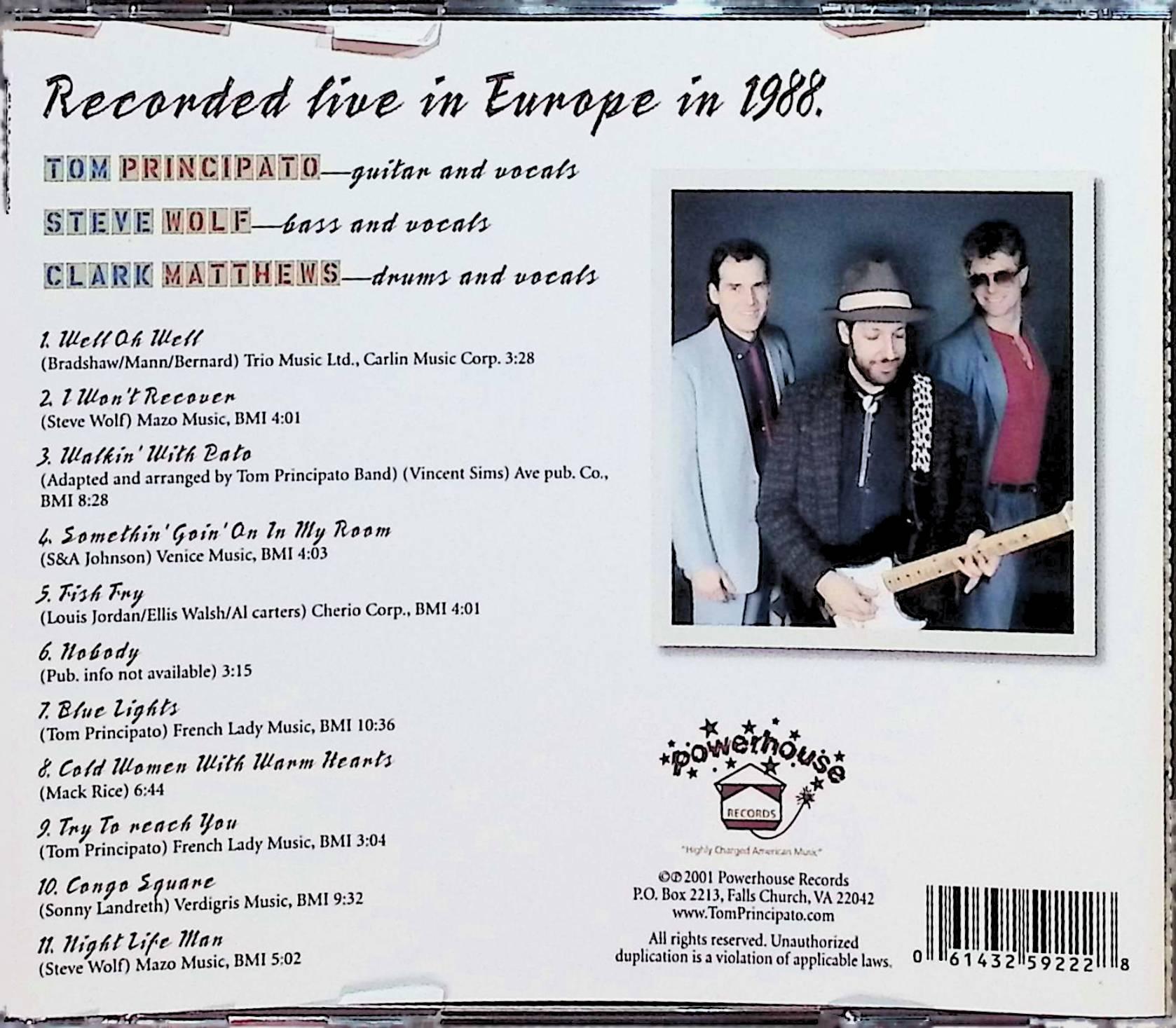 【中古】 (CD) Live in Europe 1988 / Tom Principato　（送料無料）