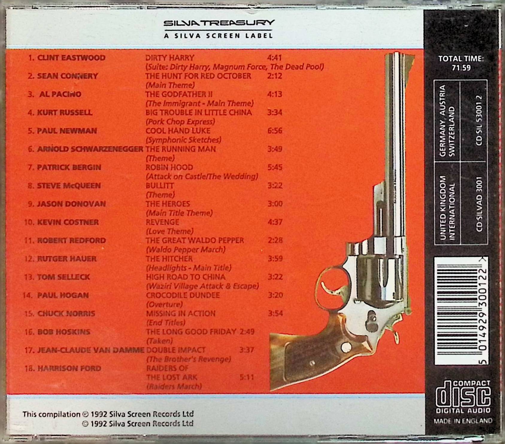 ディスクプラスの【中古】 (CD) ダーティハリー オリジナル サウンドトラック / Dirty Harry Heroes and Tough Guys at the Movies｜アングル2