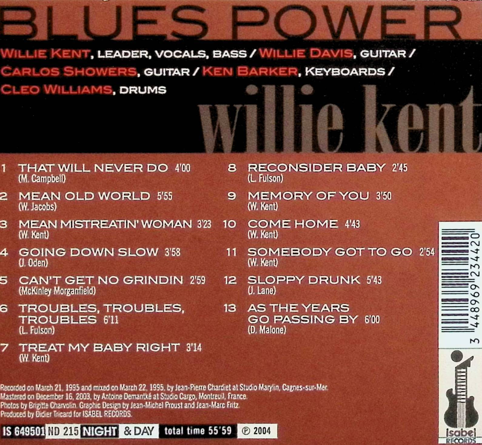 【中古】 (CD) Blues and Trouble（デジパック） / Willie Kent　（送料無料）