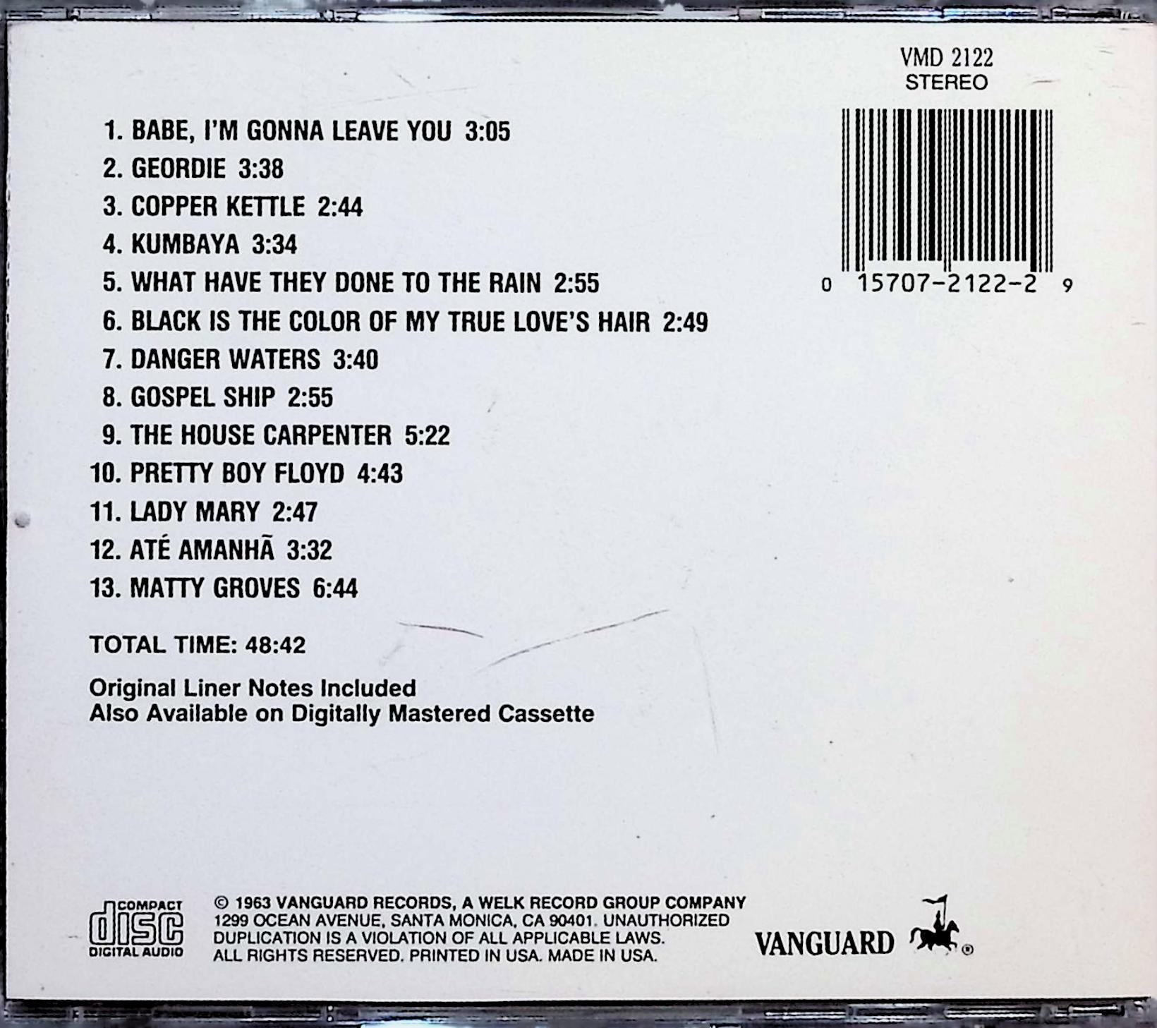 【中古】 (CD) In Concert 1 / ジョーン・バエズ　（送料無料）