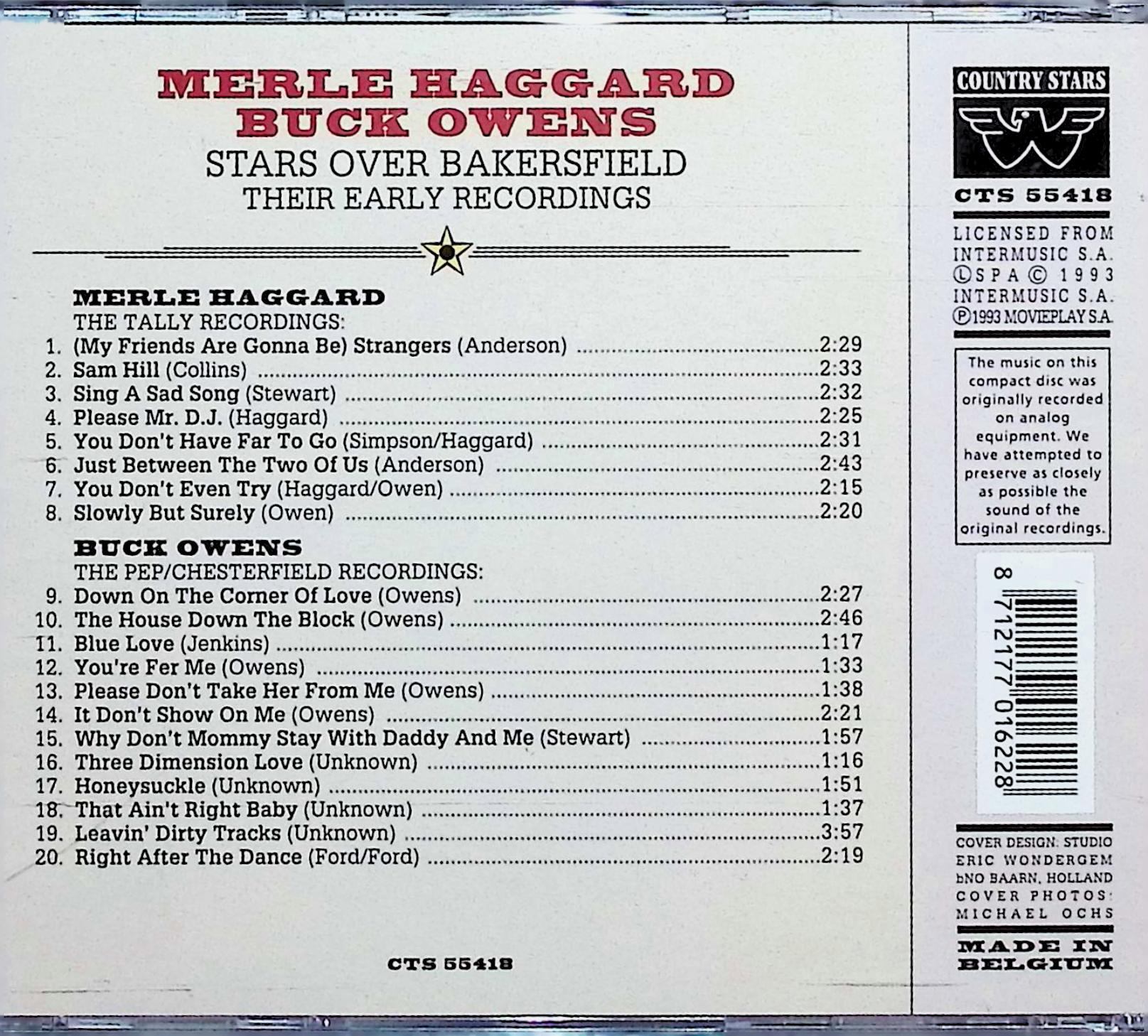【中古】 (CD) Stars Over Bakersfield-Early Recordings / バック・オウエンズ Me...