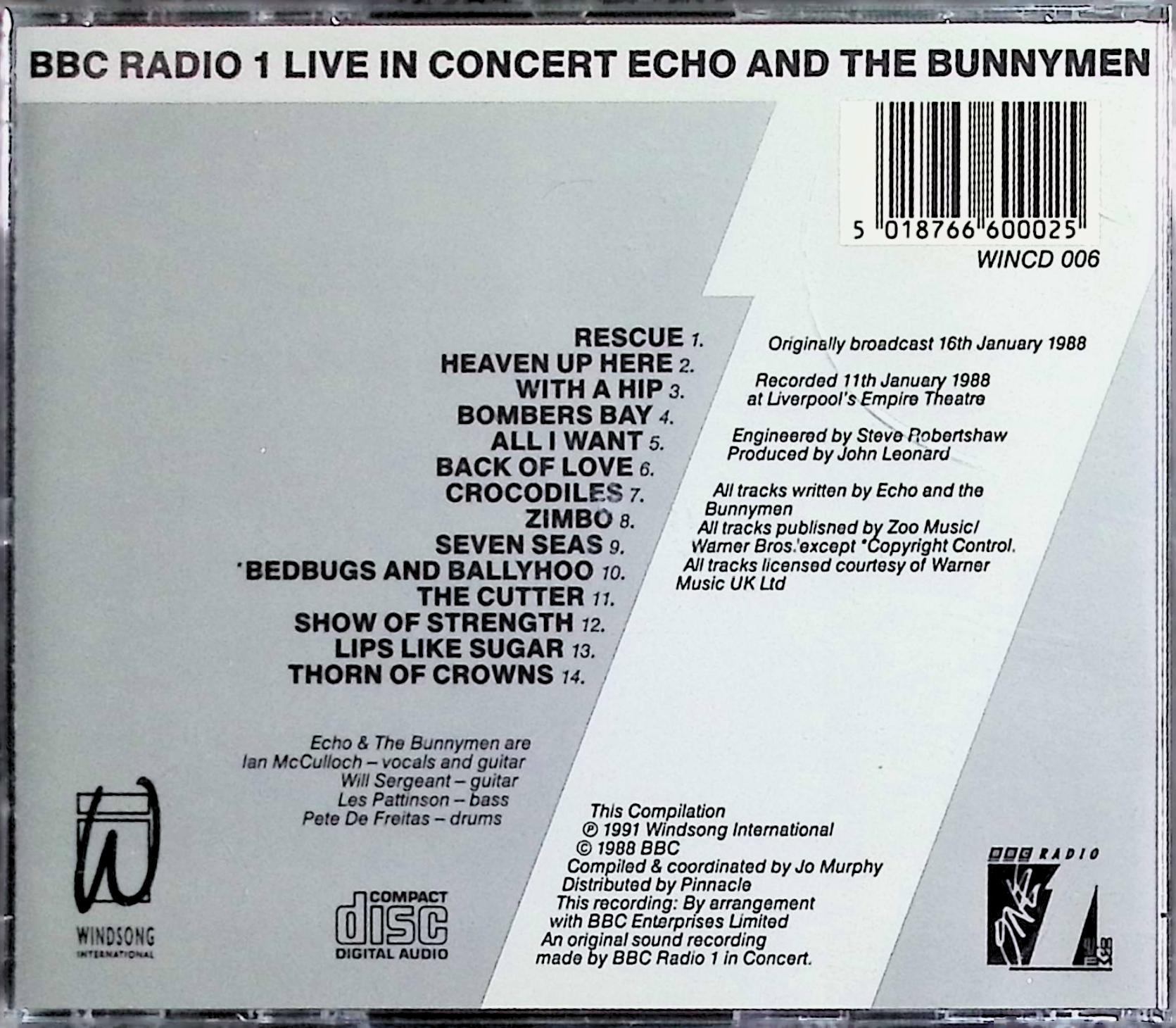【中古】 (CD) In Concert / エコー&ザ・バニーメン　（送料無料）