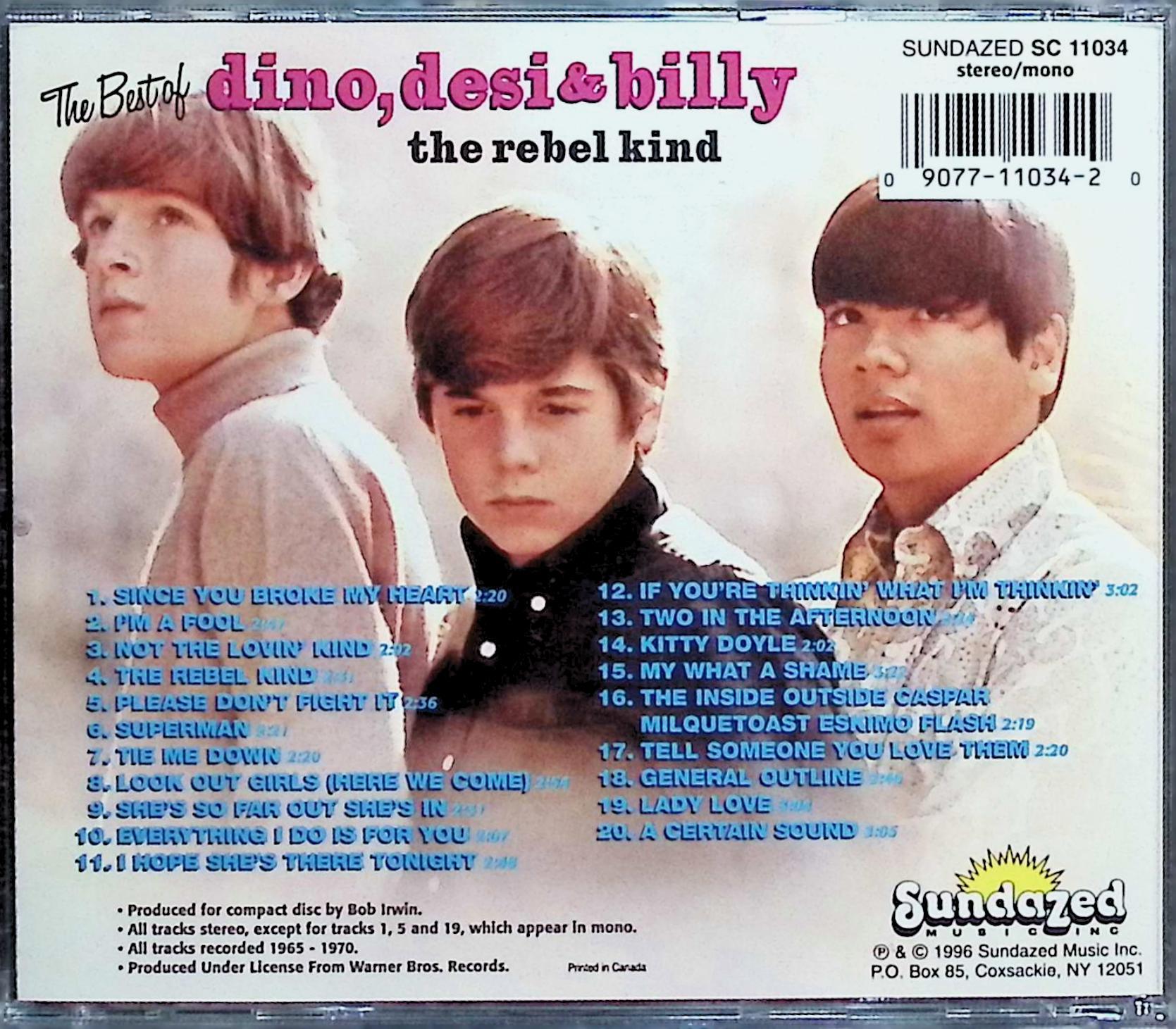 【中古】 (CD) Rebel Kind: Best of Dino Desi / Dino Desi & Billy　（送料無料）