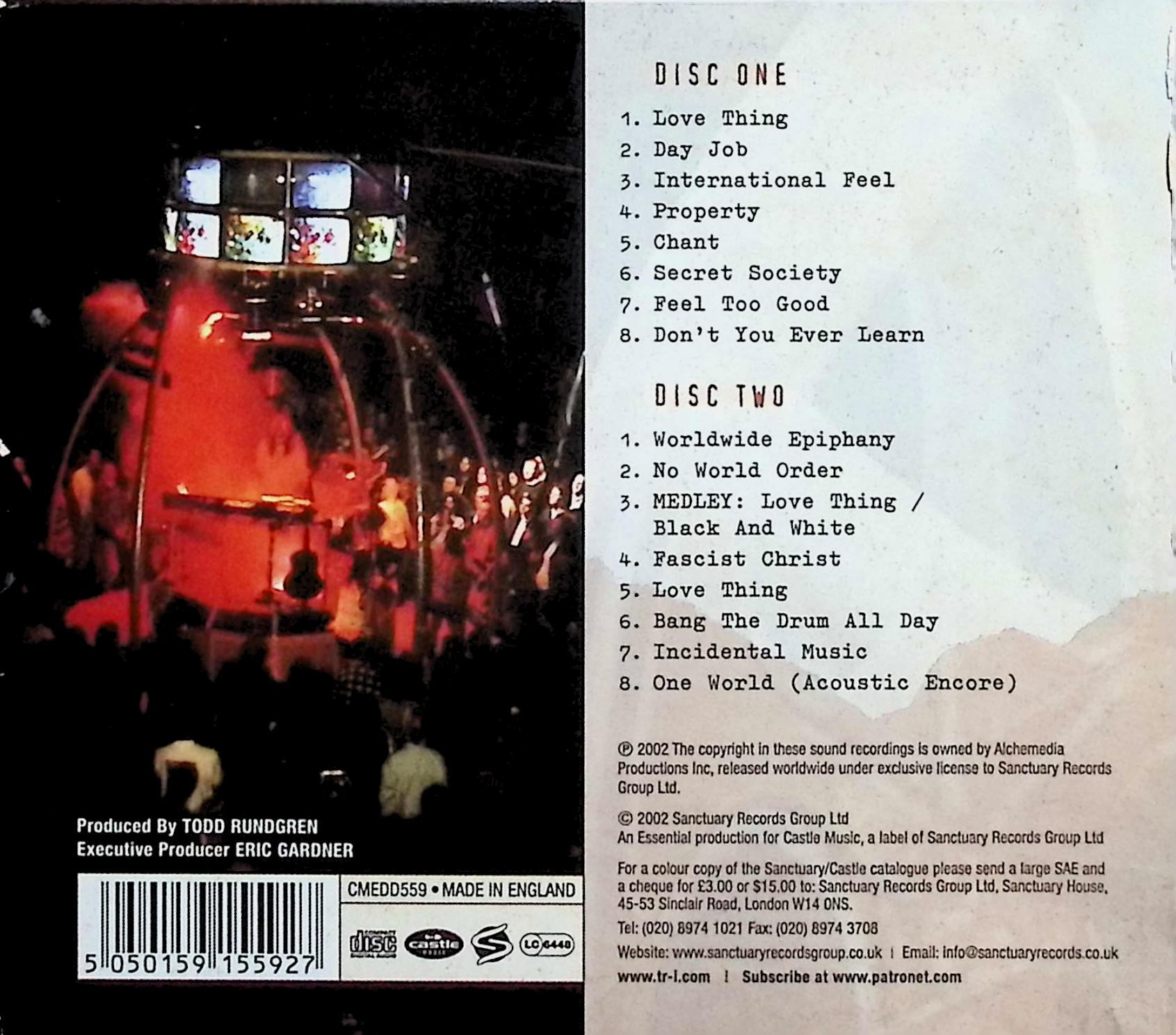 【中古】 (CD) Live at the Forum, London '94（スリーブケース付）（2枚組） / To...