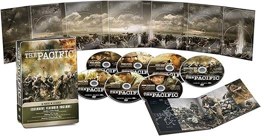 「 THE PACIFIC / ザ・パシフィック コンプリート・ボックス（初回限定生産） [DVD7枚組]」 ジョー・マゼロ (出演)　製作総指揮：スティーヴン・スピルバーグ、トム・ハンクス 第1海兵師団のレッキー、スレッジ、バジロンら実在兵士の手記をもとに、ガダルカナル、ペリリュー、硫黄島、沖縄戦までの戦いと帰還後の心的外傷を描く全10話のミニシリーズ。 ​『バンド・オブ・ブラザース』 が欧州戦線を描いたのに対し、本作の舞台は太平洋戦線。 物語は1945年終戦までの激闘と、兵士たちの帰還後の 苦難を描いている。 凄惨なジャングル戦、民間人を巻き込む沖縄戦、帰郷後のPTSDなど「戦うことの代償」を重厚に映像化した作品。 【収録エピソード】 第1章 ガダルカナル 前編 第2章 ガダルカナル 後編 第3章 メルボルン 第4章 グロスター岬 / パヴヴ 第5章 ペリリュー 前編 第6章 ペリリュー 中編 第7章 ペリリュー 後編 第8章 硫黄島 第9章 沖縄 最終章 帰還 受賞・評価 エミー賞作品賞を含む8部門受賞 音声： 日本語・英語 字幕： 日本語・英語 JANコード： 4988135854315 ◇ディスク盤面状態良好ですが、スチールケース前面・淵・内側にサビがあります。（画像ご参照下さい） 🐾 安心の検品・保証 当店ではすべての商品を1点ずつ丁寧に検品したうえで出品しております。 万が一、商品に不備がございましたら、商品到着日から30日以内であれば返品・返金を承ります。どうぞ安心してご利用ください。 🐾 送料無料・スピード発送 AM11時までのご注文は、日本郵便〈ゆうメール〉にて当日発送いたします。 ※ゆうメールは土日祝日の配達がございません。あらかじめご了承ください。 商品は防水クッション封筒で丁寧に梱包し、ポストへお届けします。 🐾 まとめ買いがおトク！クーポン配布中 2点以上のご購入　→　100円引き 4点以上のご購入　→　400円引き 8点以上のご購入　→　1,000円引きDISC PLUSは映画・音楽好きのための専門中古ショップです。 レア盤、絶版アイテム、懐かしの名作など、毎日新商品入荷中！ 🐾 まとめ買いでおトクなクーポン配布中