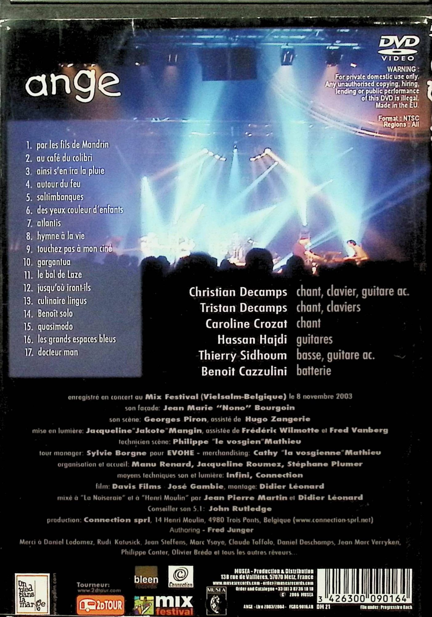 【中古】 Par Les Fils de Mandrin: Live Tour 2003-2004 [DVD]　Ange　（送料無料）
