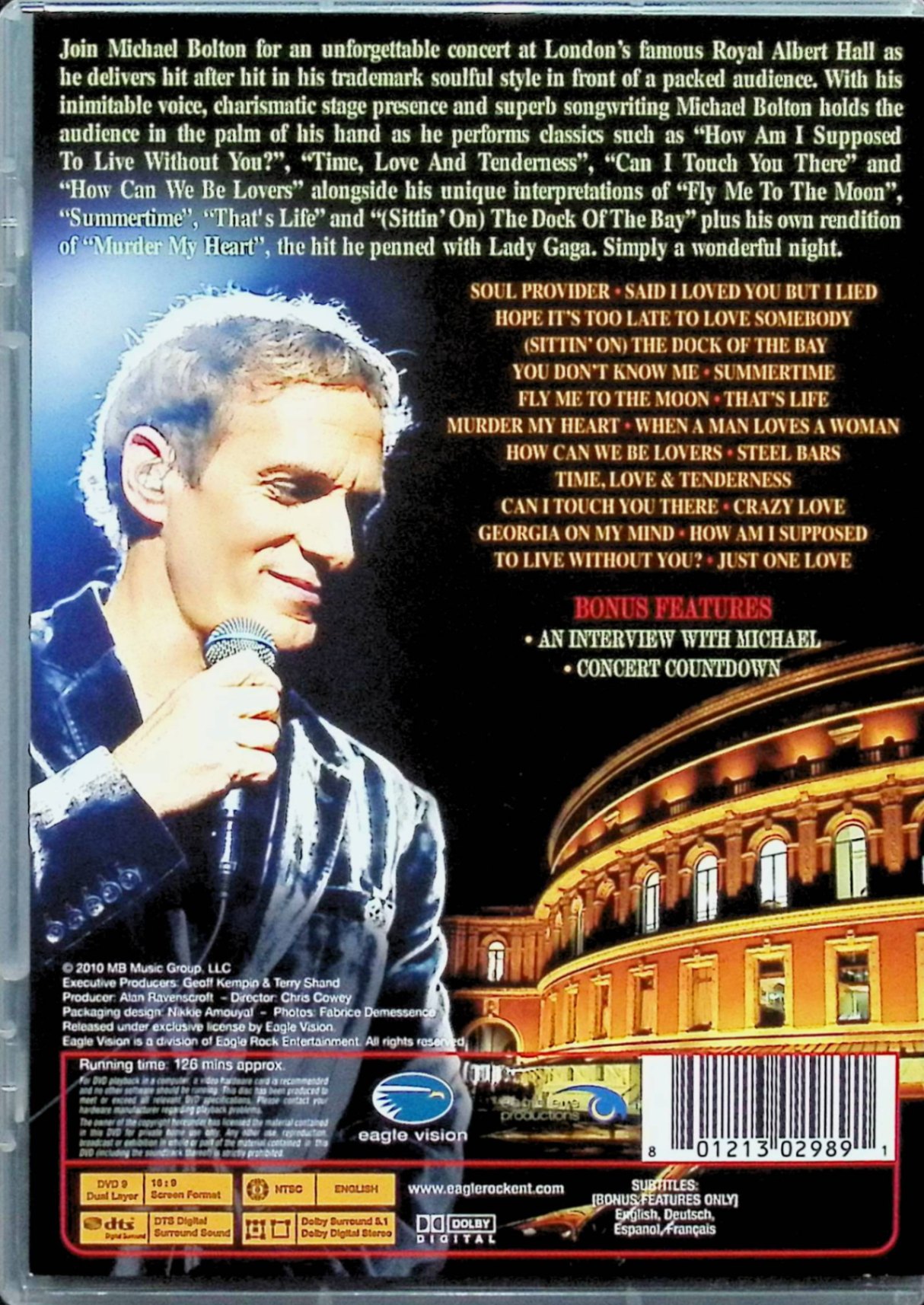 【中古】 Live at Royal Albert Hall / [海外版DVD]　Michael Bolton　（送料無料）