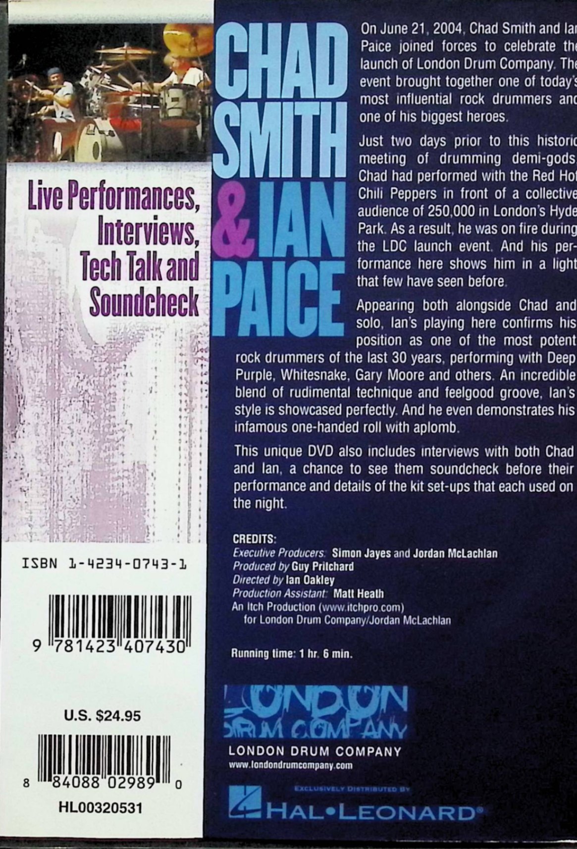 ディスクプラスの【中古】 LIVE PERFORMANCES[海外版DVD]　CHAD SMITH & IAN PAICE　（送料無料）｜アングル2