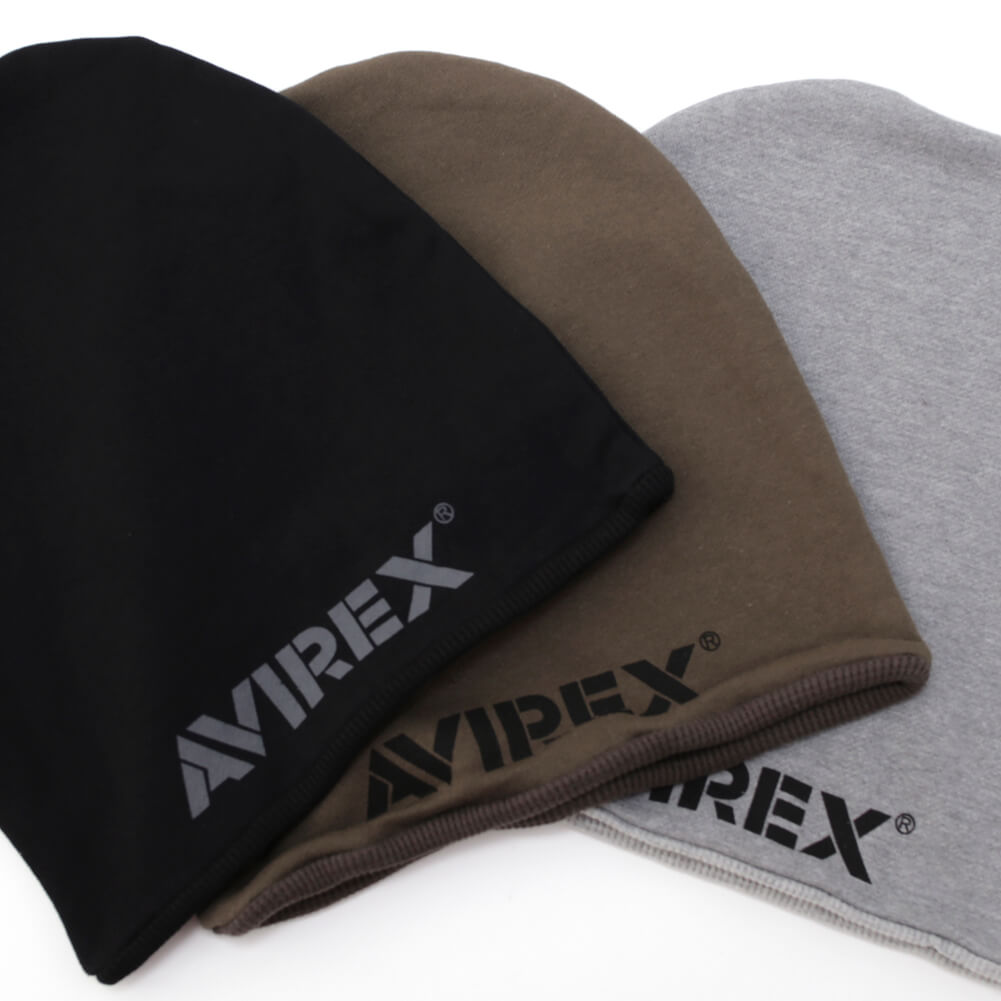 アヴィレックス ニット帽 メンズ AVIREX アヴィレックス リバーシブル スウェット ミリタリー ニットキャップ 帽子 メンズ ニット帽 ワッフル ワッチキャップ