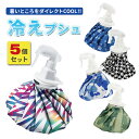 暑さ対策グッズ 氷のう アイスバッグ スプレー 5個セット 即冷 冷えプシュ レギュラータイプ ミストシャワー 氷 ゴルフ スポーツ 釣り フィッシング(4)