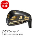 ゴルフ パーツ アイアン ヘッド単体 #5 #6 #7 #8 #9 PW 6個セット CBRブラックプレミア アイアン カスタム