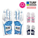 ゴルフ グローブ レディース 両手 S M L ピンク 水色 ネイビー 朝日ゴルフ TDGL-2170L UVカット 甲側ニット