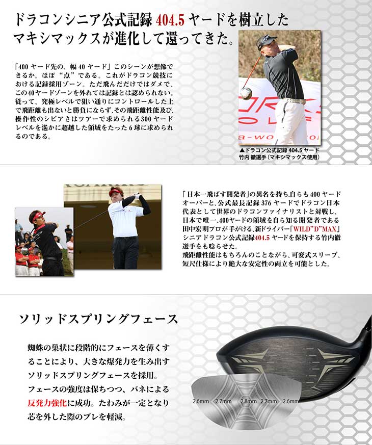 ゴルフ クラブ ドライバー メンズ ワークスゴルフ ルール適合 ワイルドDマックス 1...