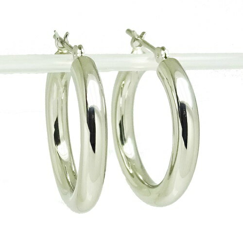 Pt900 プラチナ パイプ フープピアス 3mm×20mm メンズ レディース リング