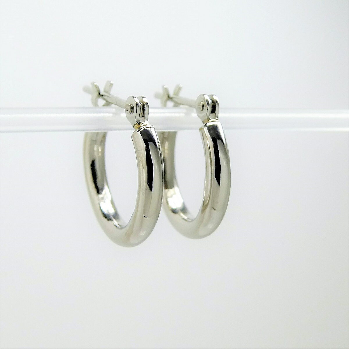 Pt900 プラチナ パイプ フープピアス 2mm×13mm メンズ レディース リング