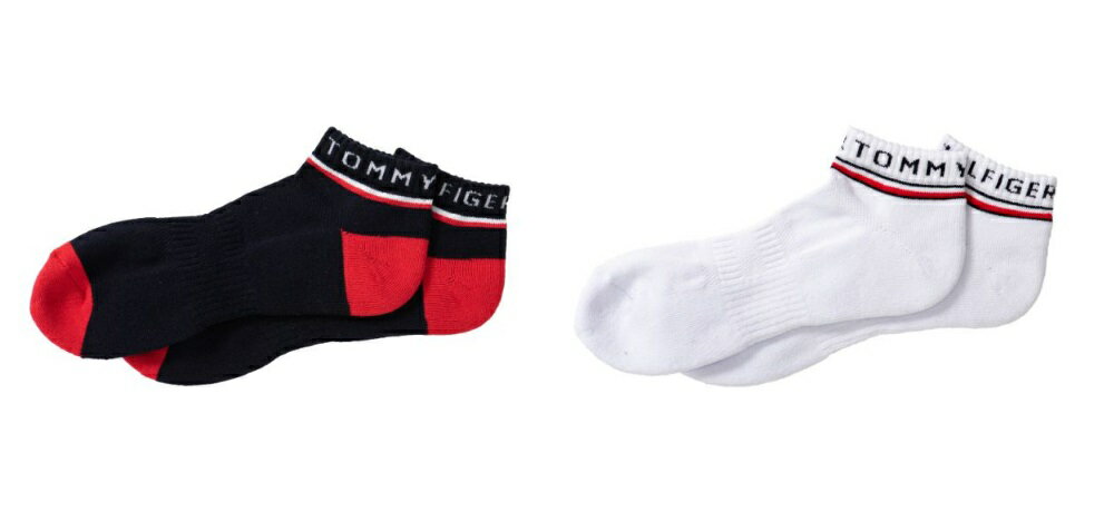 トミーヒルフィガーゴルフ　メンズ ショートソックスTHMB014F　カラー：ネイビー、ホワイト