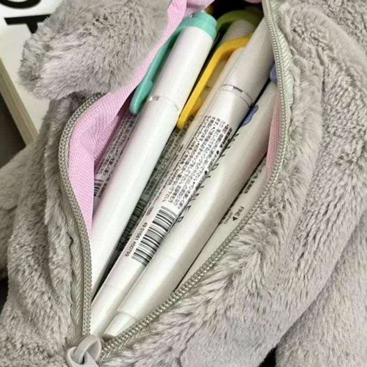 ぬいぐるみ ペンケース 筆箱 いぬ 犬 ポーチ コスメポーチ 大容量 筆箱 入学祝い 新学期 プレゼント ギフト ベビー 動物 アニマル プレ dynaricco-10002986 ディナリッコ サンプル画像3