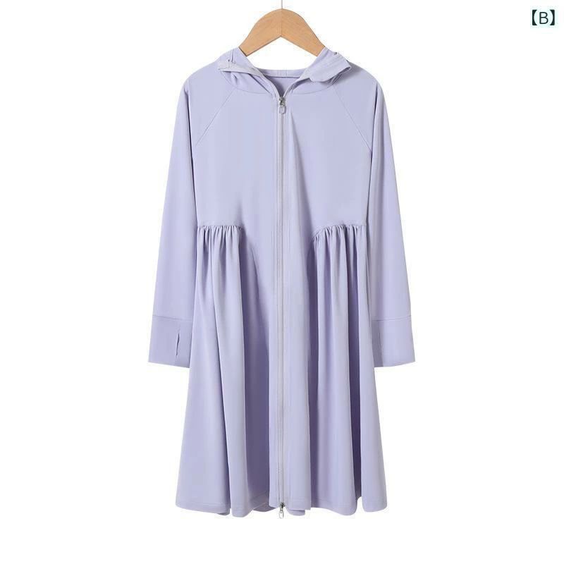 女児 UVカット 防紫外線 UPF50 長袖 エアコンシャツ 屋外 防晒服 透気 吸湿速乾 接...