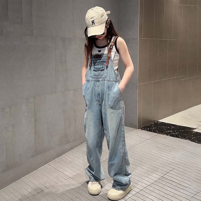 デニムサロペット 子供服 オーバーオール ジュニア 女の子 デニムオーバーオール サロペット キッズジーンズ カジュアルパンツ デニム