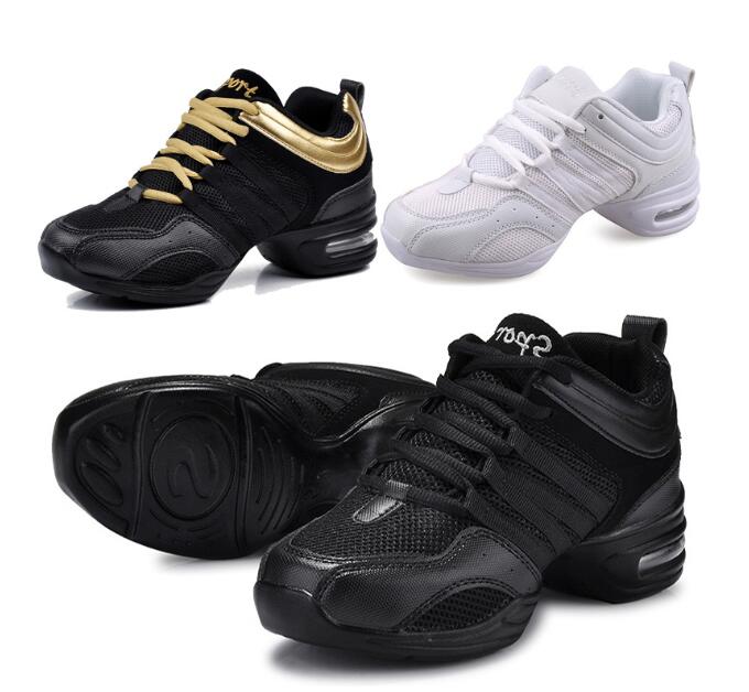 乐天商城 - チアリーディング レディースダンスシューズ 厚底　通気性よい　女性靴　通気性よい　ジャズダンススニーカー 4colors エアロビクス ス