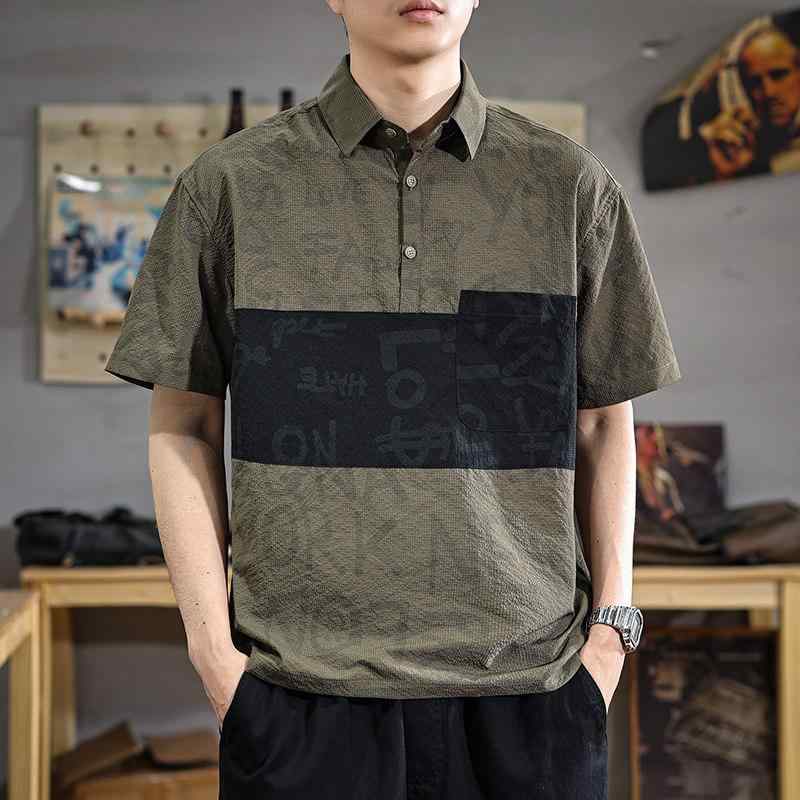 乐天商城 - ポケット 襟付き ポロシャツ メンズ ゆったり フィット カジュアル 夏 アウトドア 薄手 冷感 素材 半袖 トップス