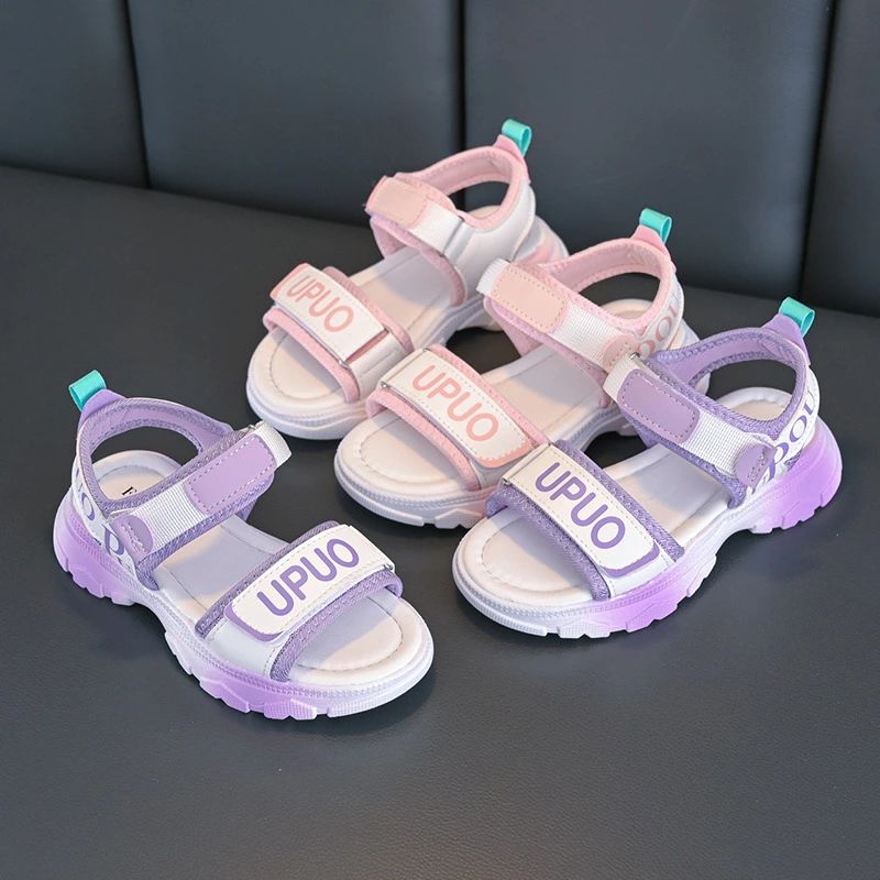 乐天商城 - サンダル キッズ 女の子 ビーチサンダル 軽量 マジックテープ 子供靴 かわいい 滑り止め 調整可能 ダブルベルトタイプ キッズさんだる