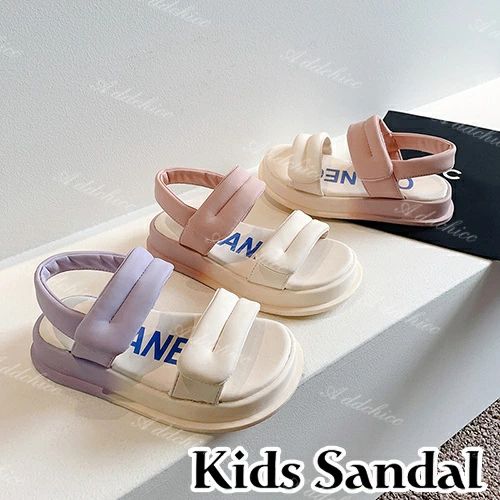 乐天商城 - キッズ サンダル 子供 女の子 女児 子供 靴 ジュニア マジックテープ ビーチサンダル キッズシューズ 夏 プレゼント 滑りにくい 歩きや