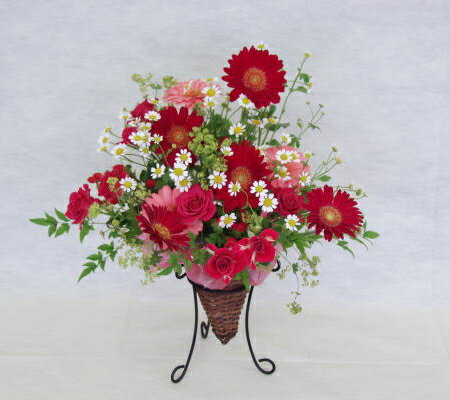 赤のガ−べラ、ホント存在感がありますね