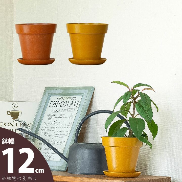 エコ素材、お手軽POT（12cm)植木鉢 観葉植物 植え替え 鉢カバー おしゃれ おしゃれな植木鉢 室内 鉢 鉢植え 土 ガーデニング 屋内 小さい 小さめ ミニ ミニ鉢 排水穴 排水 受皿 受け皿 キッチン